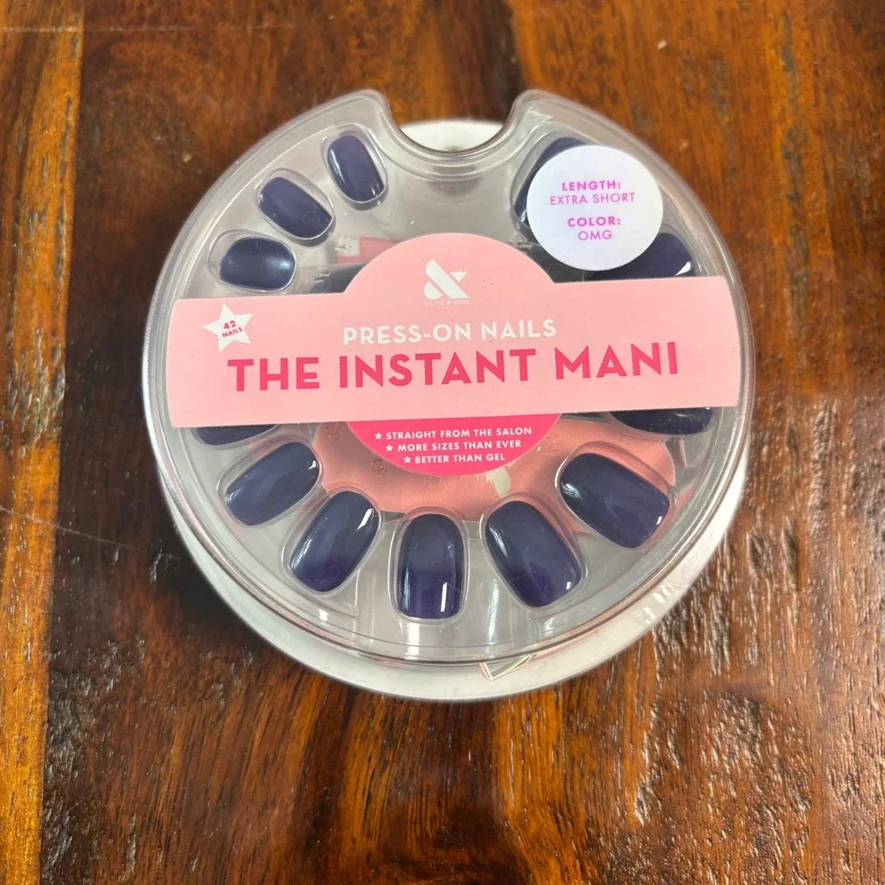 Olive & June The Instant Mani Press-On Nails Extra Short OMG Navy Blue 42 Count